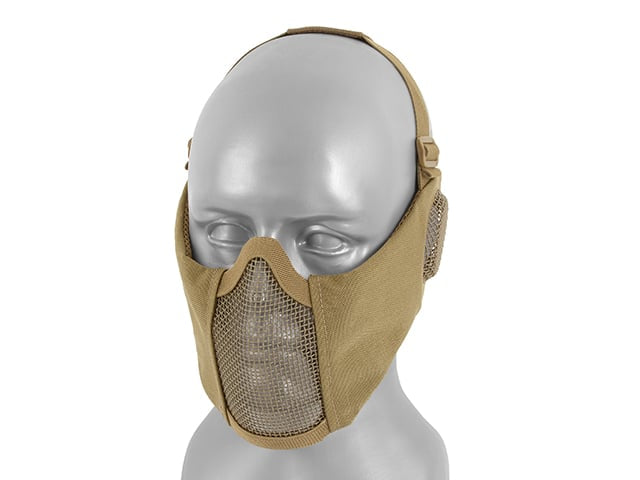 Maschera a rete a basso profilo con protezione guance e orecchie tipo B Tan di 8FIELDS
