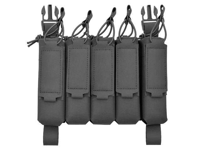 Tasca portacaricatore MP5 per 5 caricatori, Buckle-Up, Laser-Cut nera di 8FIELDS