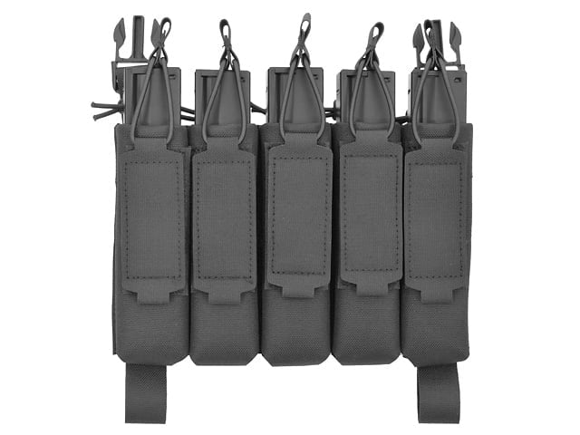 Tasca portacaricatore MP5 per 5 caricatori, Buckle-Up, Laser-Cut nera di 8FIELDS