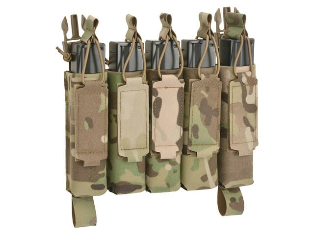 Tasca portacaricatore MP5 (5 posti) Buckle-Up Multicamo di 8FIELDS