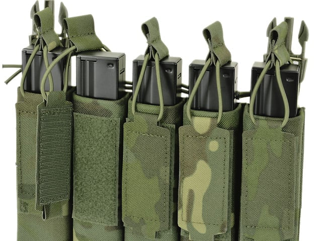 Tasca porta caricatori MP5 (5 posti) Buckle-Up Laser-Cut Multicamo Tropic di 8FIELDS