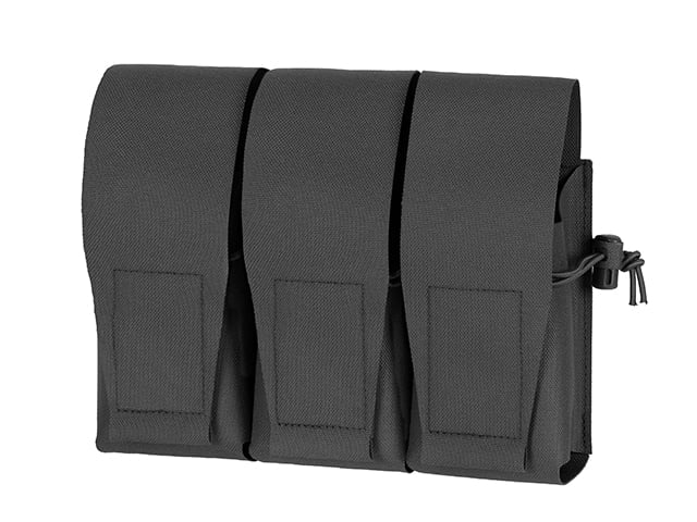 Tasche tripla per 6 caricatori AR15, taglio laser nera di 8FIELDS