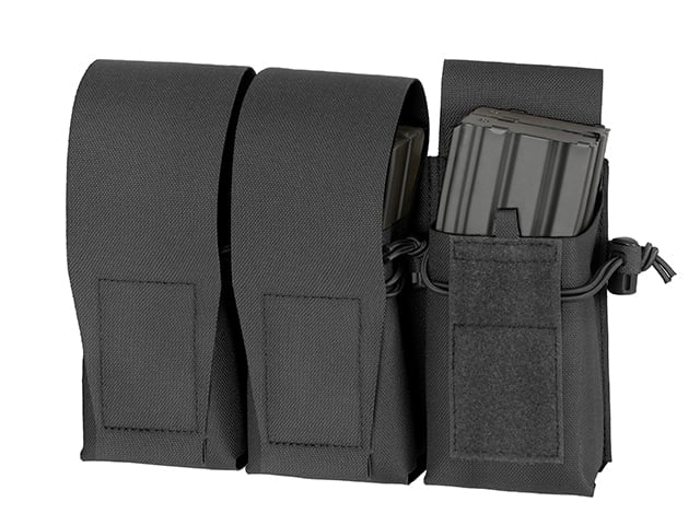 Tasche tripla per 6 caricatori AR15, taglio laser nera di 8FIELDS
