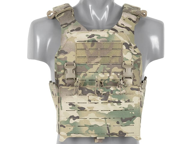 QRF Plate Carrier Laser-Cut Buckle Up con Tasca Caricatore AR15/AK Multicamo di 8FIELDS