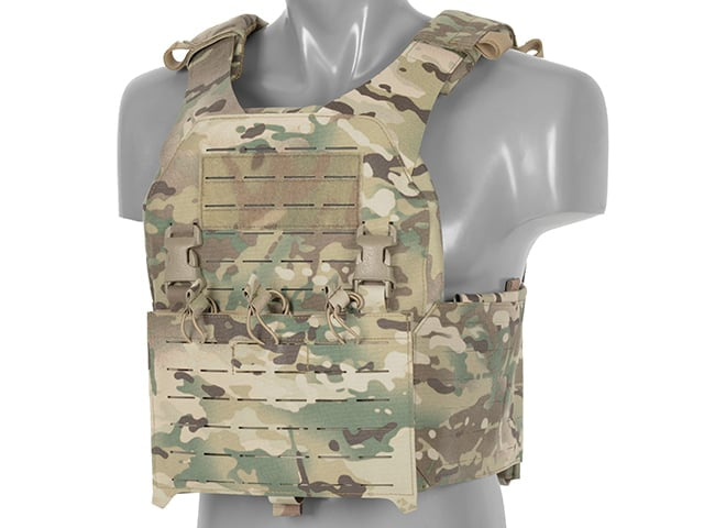 QRF Plate Carrier Laser-Cut Buckle Up con Tasca Caricatore AR15/AK Multicamo di 8FIELDS