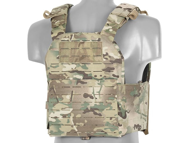 QRF Plate Carrier Laser-Cut Buckle Up con Tasca Caricatore AR15/AK Multicamo di 8FIELDS