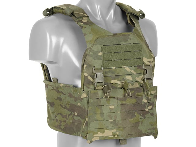 Plate Carrier QRF Laser-Cut Buckle Up Multicamo Tropic di 8FIELDS