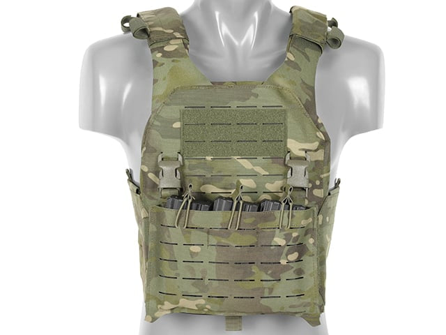 Plate Carrier QRF Laser-Cut Buckle Up Multicamo Tropic di 8FIELDS