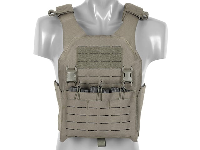 Plate Carrier QRF Laser-Cut con tasca AR/AK - Ranger Green di 8FIELDS