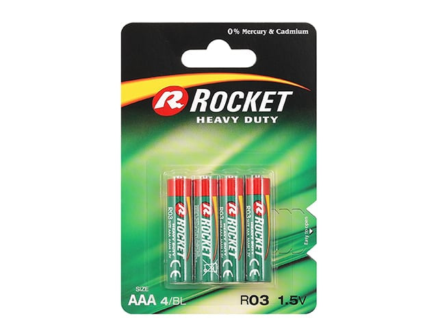 Batterie AAA 1.5V - Confezione da 4 di ROCKET