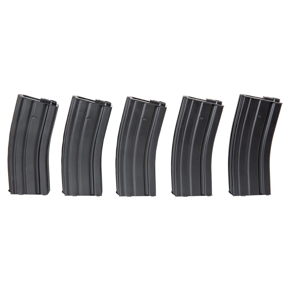 Set 5 Caricatori Maggiorati 300 Colpi M4/M16 neri di SPECNA ARMS