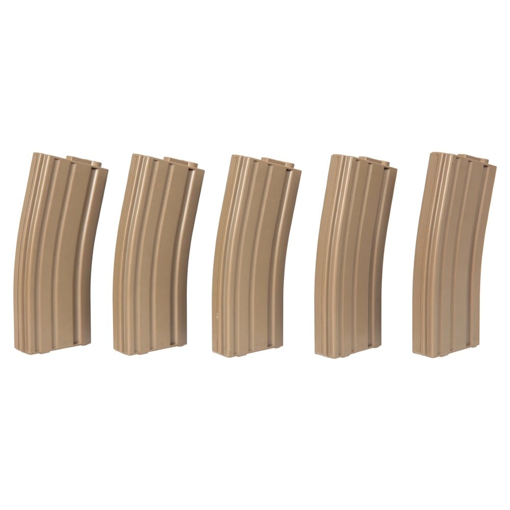 Set 5 Caricatori Mid-Cap 140 Colpi per Serie M4/M16 tan di SPECNA ARMS