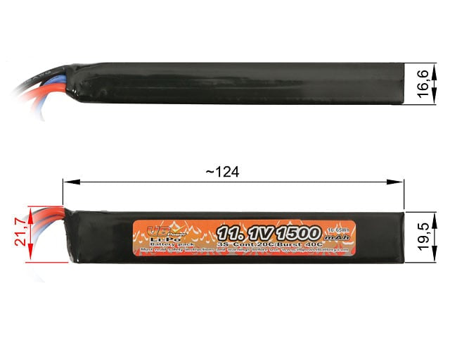 Batteria Li-Po 1500mAh 11,1V 20/40C di VICTORY BATTERY