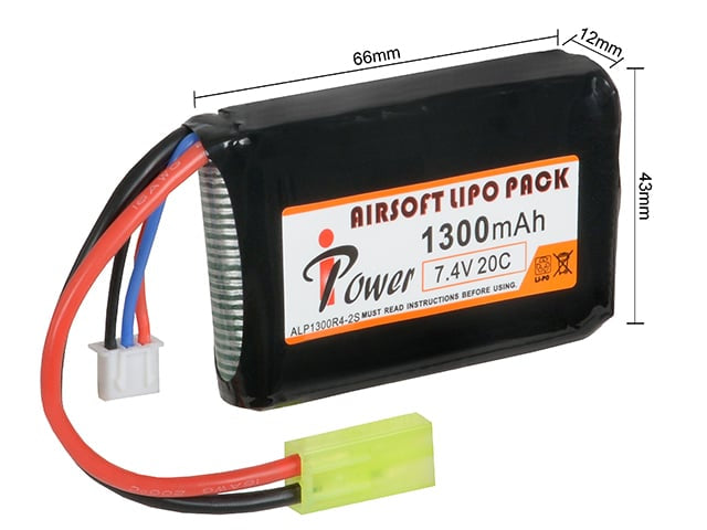 Batteria Li-Po 1300mAh 7,4V di IPOWER