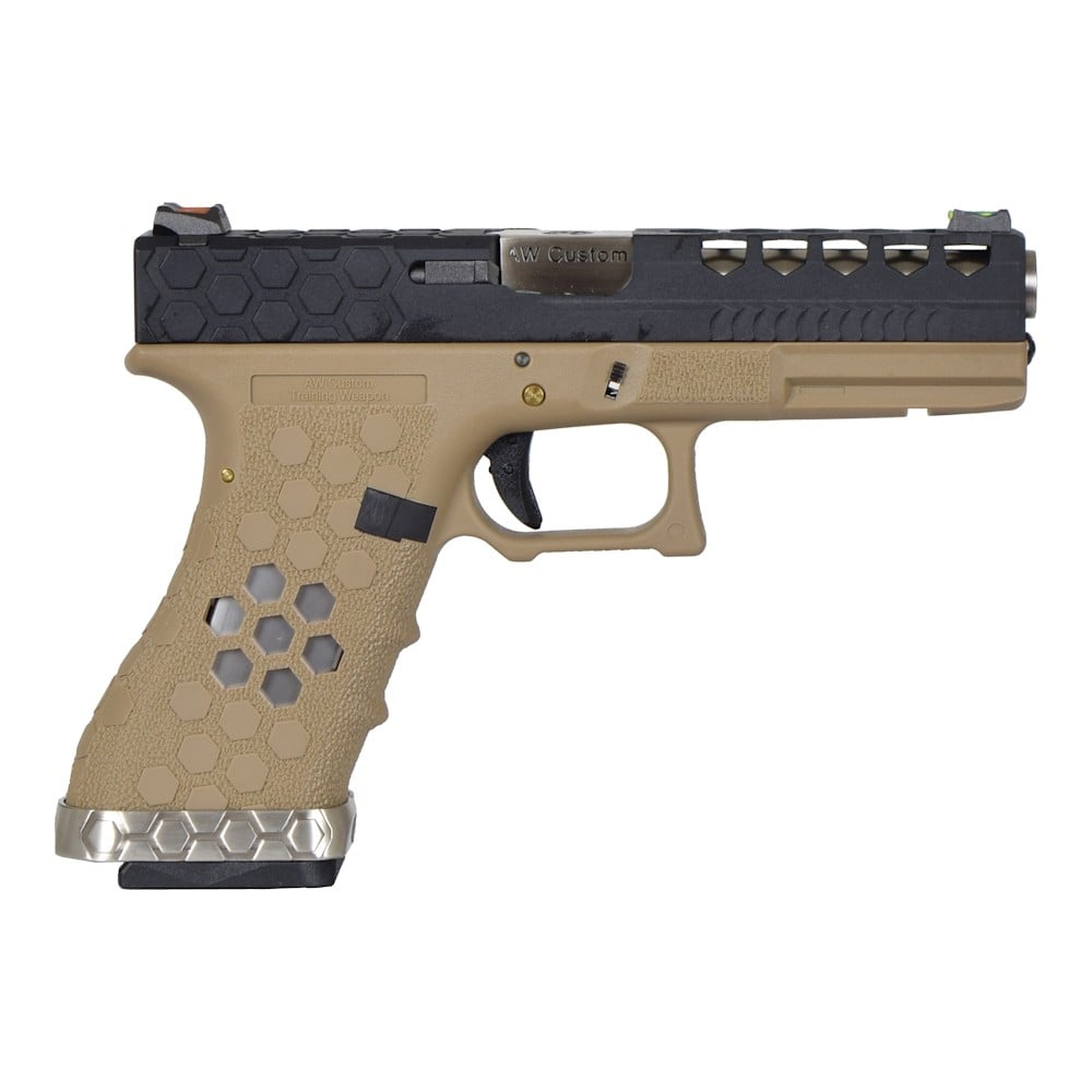 Pistola a Gas Hex-Cut Tan/Nera di AW CUSTOM