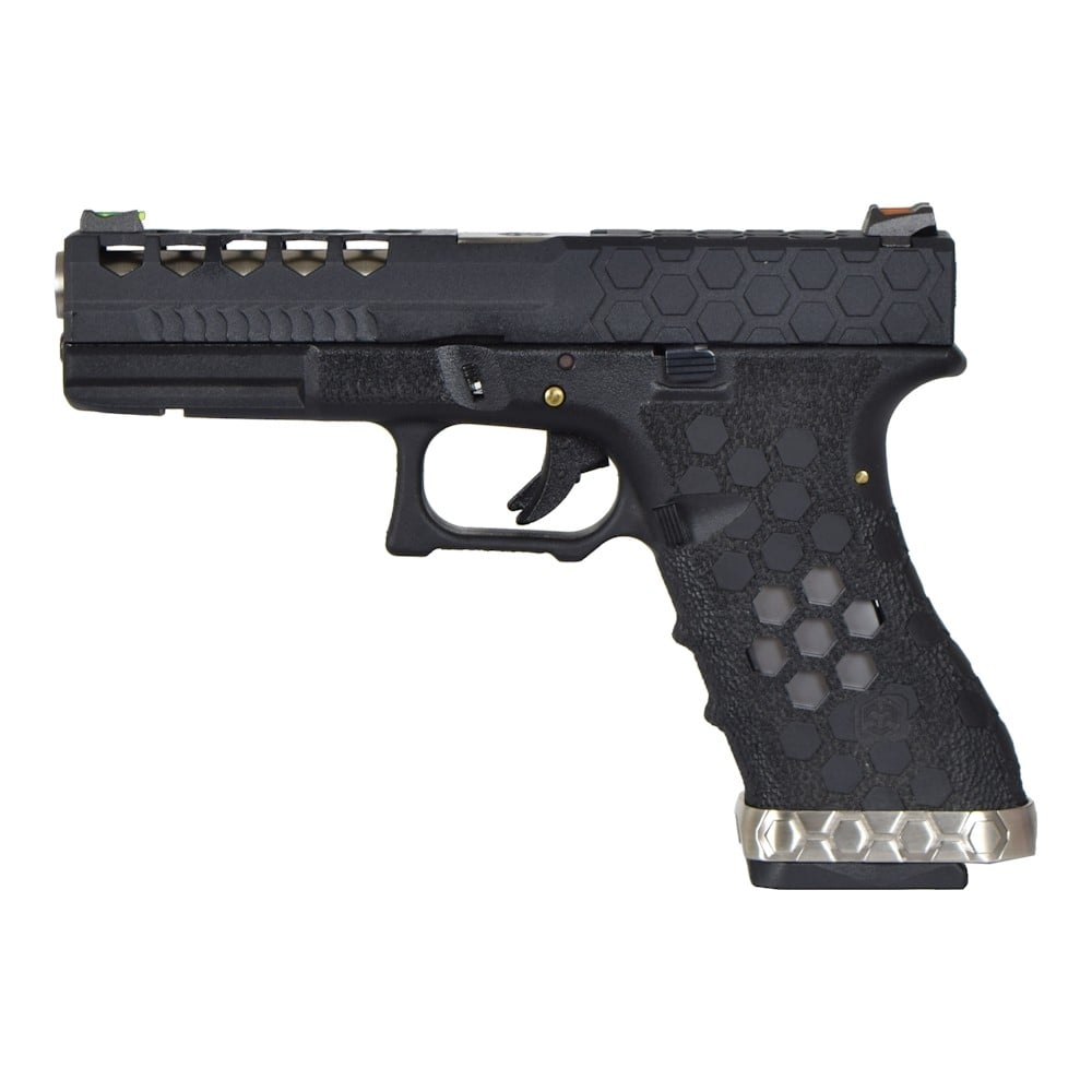 Pistola a Gas Hex-Cut Nera di AW CUSTOM