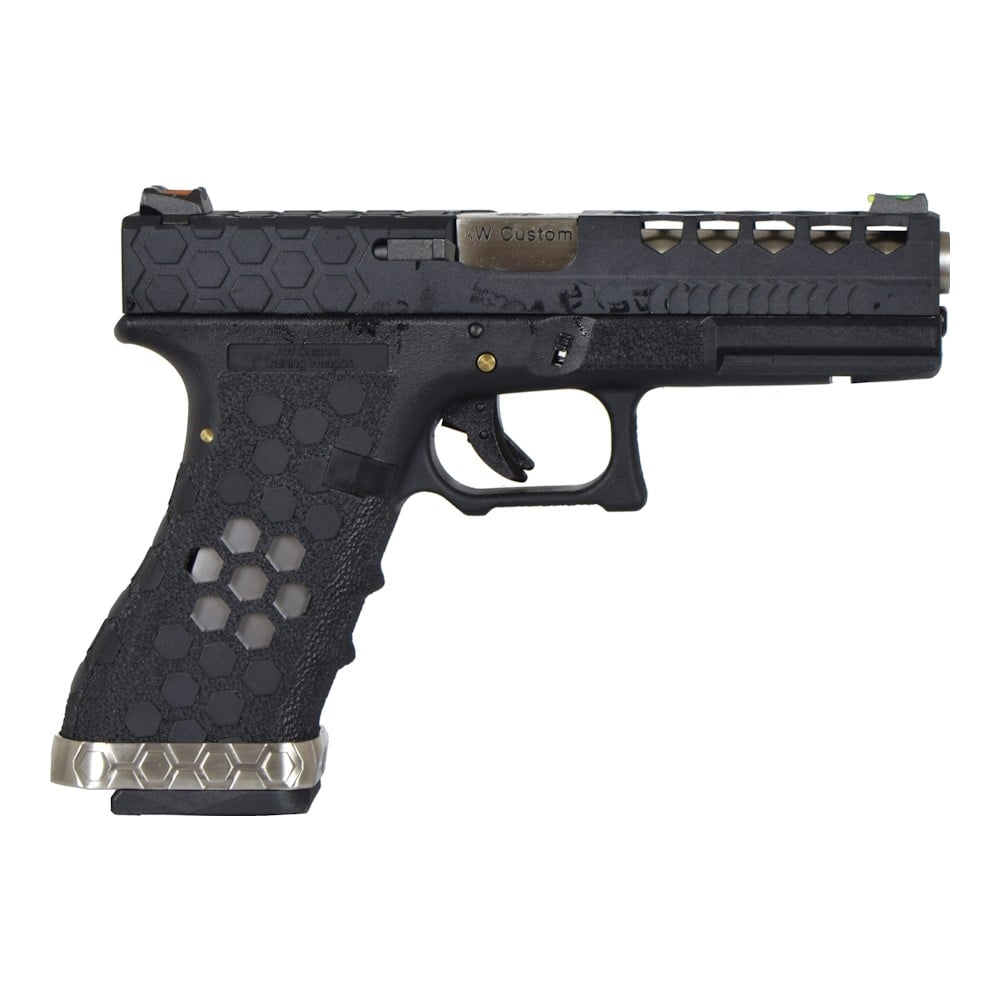 Pistola a Gas Hex-Cut Nera di AW CUSTOM