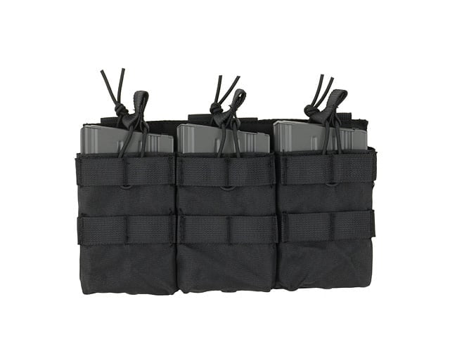 Triple Open Top 7.62 Mag Pouch - Black di 8FIELDS
