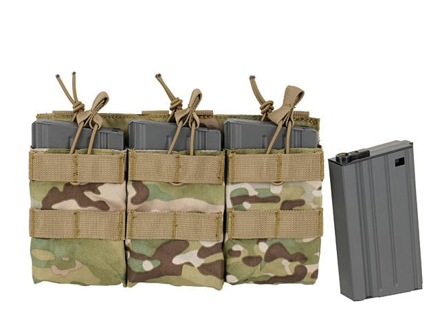 Triple Open Top 7.62 Mag Pouch - Multicamo di 8FIELDS