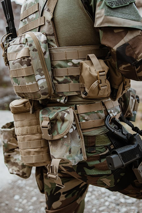 Cintura Tattica Padded MOLLE (L) - Multicamo di 8FIELDS