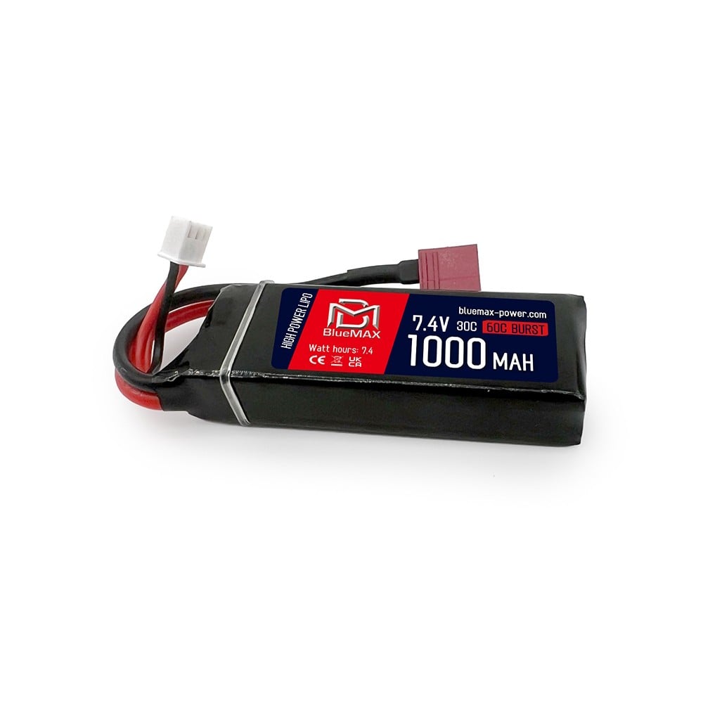 Batteria Li-Po 7.4V 1000mAh 30C di BLUEMAX