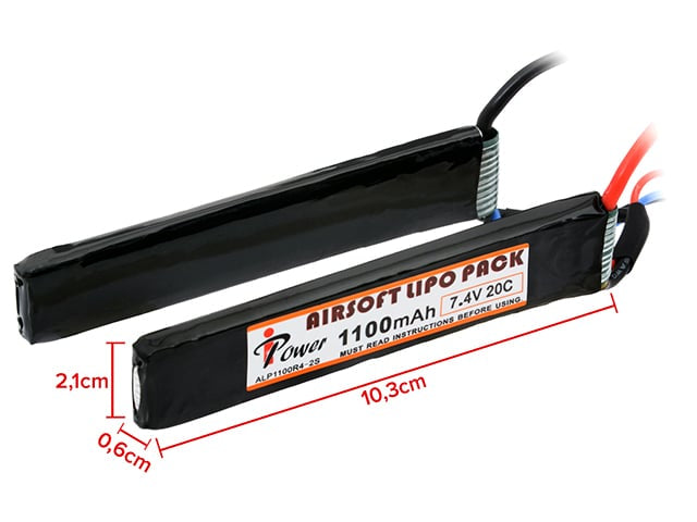 Batteria Li-Po 1100mAh 7,4V 20C di IPOWER