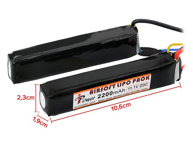 Batteria Li-Po 2200mAh 11,1V 20C di IPOWER