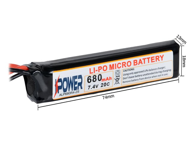 Batteria Li-Po 680mAh 7,4V Micro di IPOWER