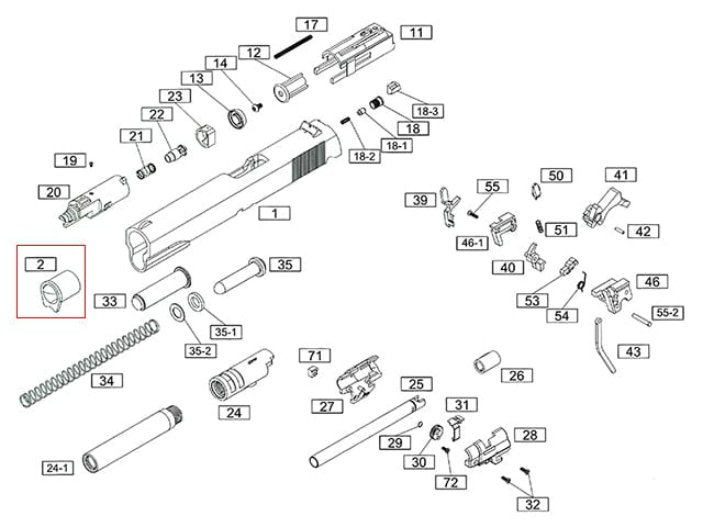 Barrel Bushing per Colt 1911 di KJW