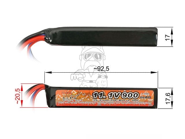 Batteria Li-Po 900mAh 11.1V di VICTORY BATTERY