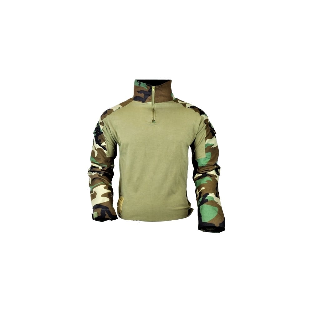 Maglia Combat JS Warrior Woodland Taglia S di JS-TACTICAL