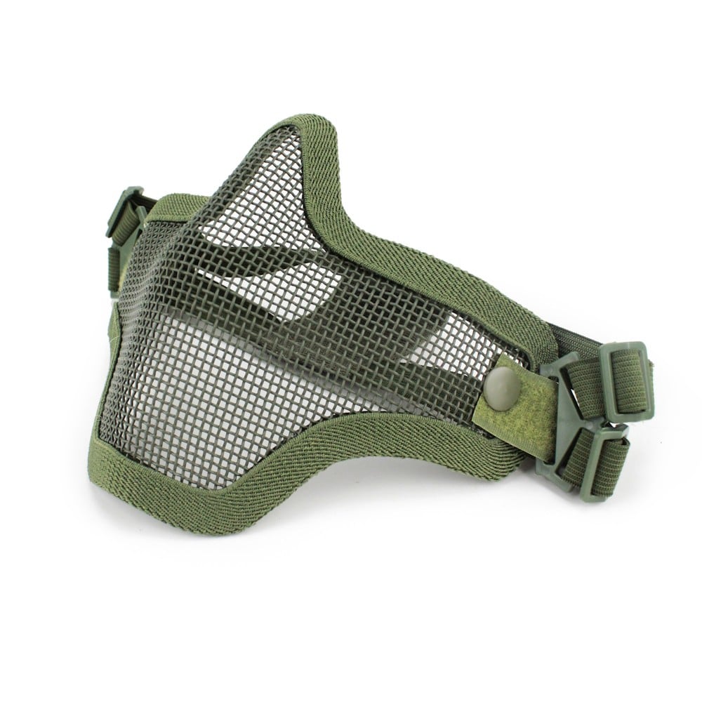 Maschera con Rete Metallica Olive Drab di WOSPORT