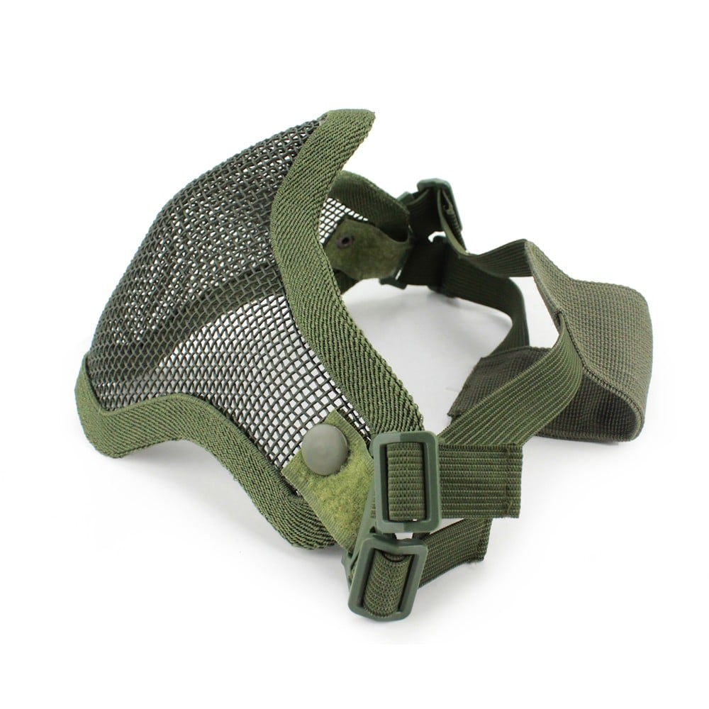 Maschera con Rete Metallica Olive Drab di WOSPORT