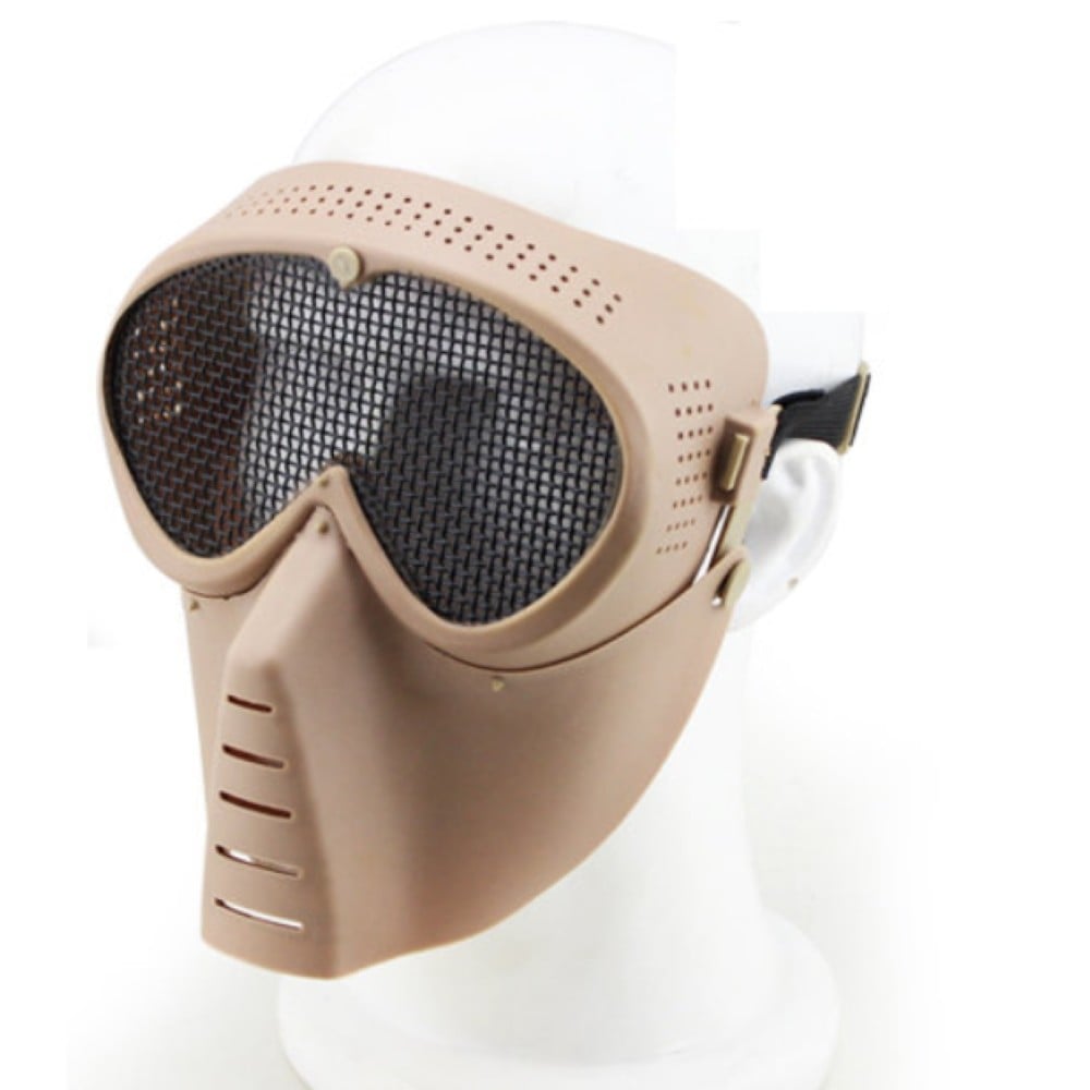 Maschera Small Fly con Rete Metallica Tan di WOSPORT
