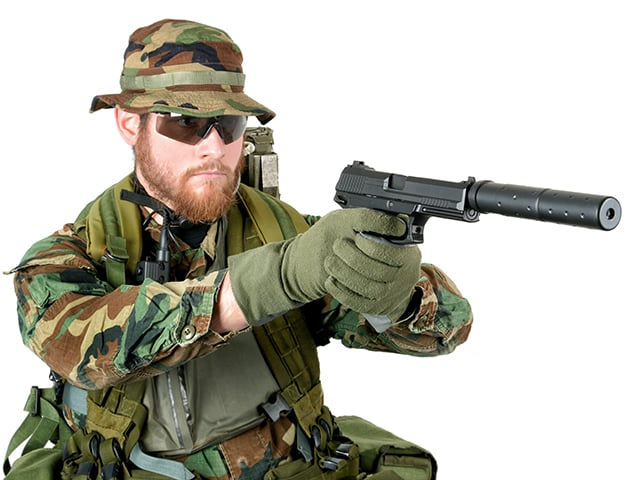 Replica pistola SOCOM con silenziatore di STTI