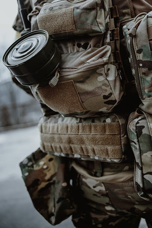 Big Utility Pouch Multicamo di 8FIELDS