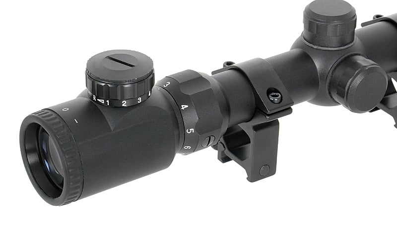 Ottica 3-9x50 con anelli di montaggio alti di PCS