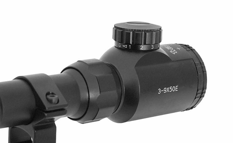 Telescopio 3-9x50E con reticolo illuminato di PCS