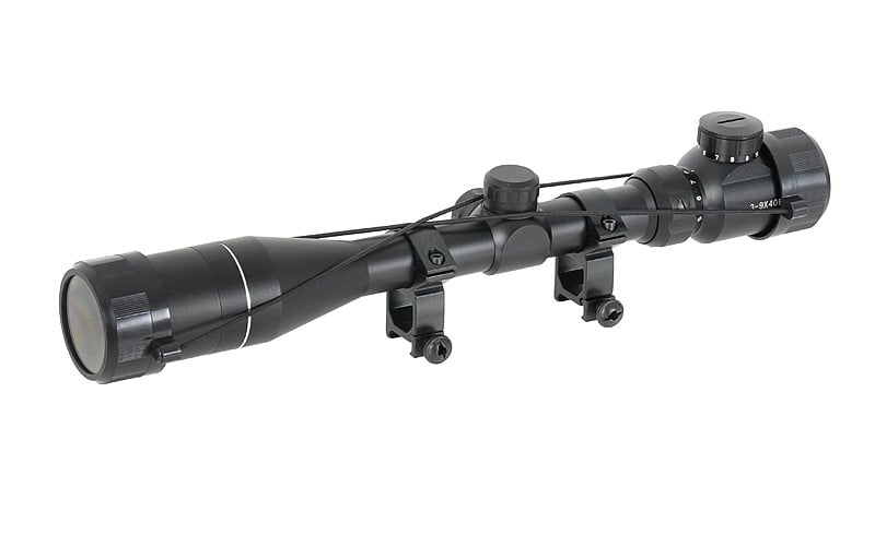 Ottica 3-9x40E con anelli di montaggio alti di PCS
