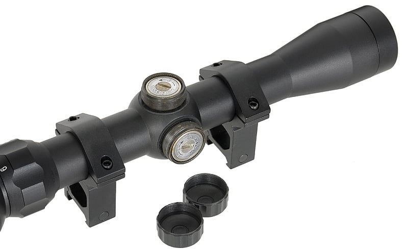 Ottica 3-9x32E con anelli di montaggio alti di PCS