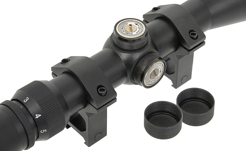 Ottica 3-9x50 con anelli di montaggio alti di PCS