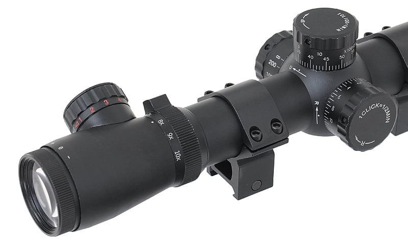 Scope M3 3.5-10x50 con reticolo illuminato di PCS