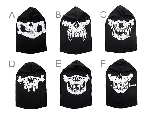SKULL Balaclava Nera di 8FIELDS