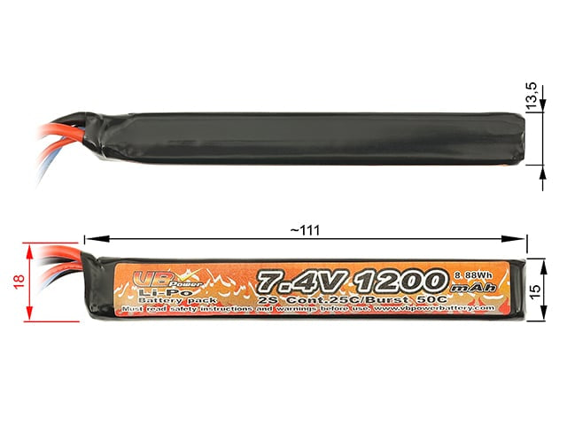 Batteria Li-Po 1200mAh 7,4V di VICTORY BATTERY