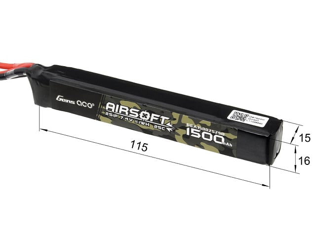 Batteria LiPo 1500mAh 7.4V di GENS ACE