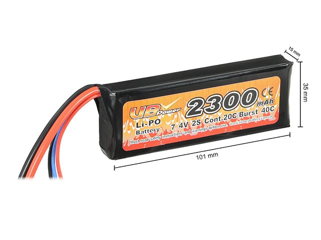 Batteria Li-Po 2300mAh 7,4V 20/40C di VICTORY BATTERY