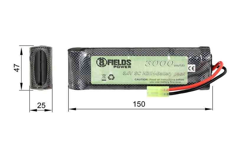 Batteria NiMH 3000mAh 8,4V di 8FIELDS