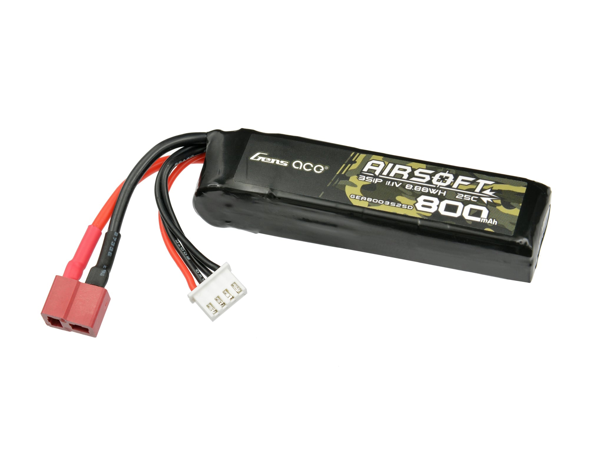 Batteria LiPo 11.1V 800mAh 25C di GENS ACE