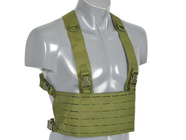 Chest Rig Laser-Cut Olive di 8FIELDS