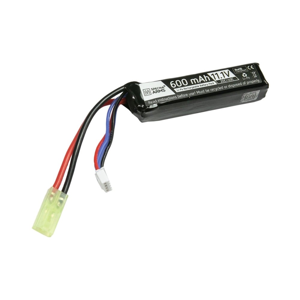 Batteria Li-Po 11.1V 600mAh 20/40C di SPECNA ARMS